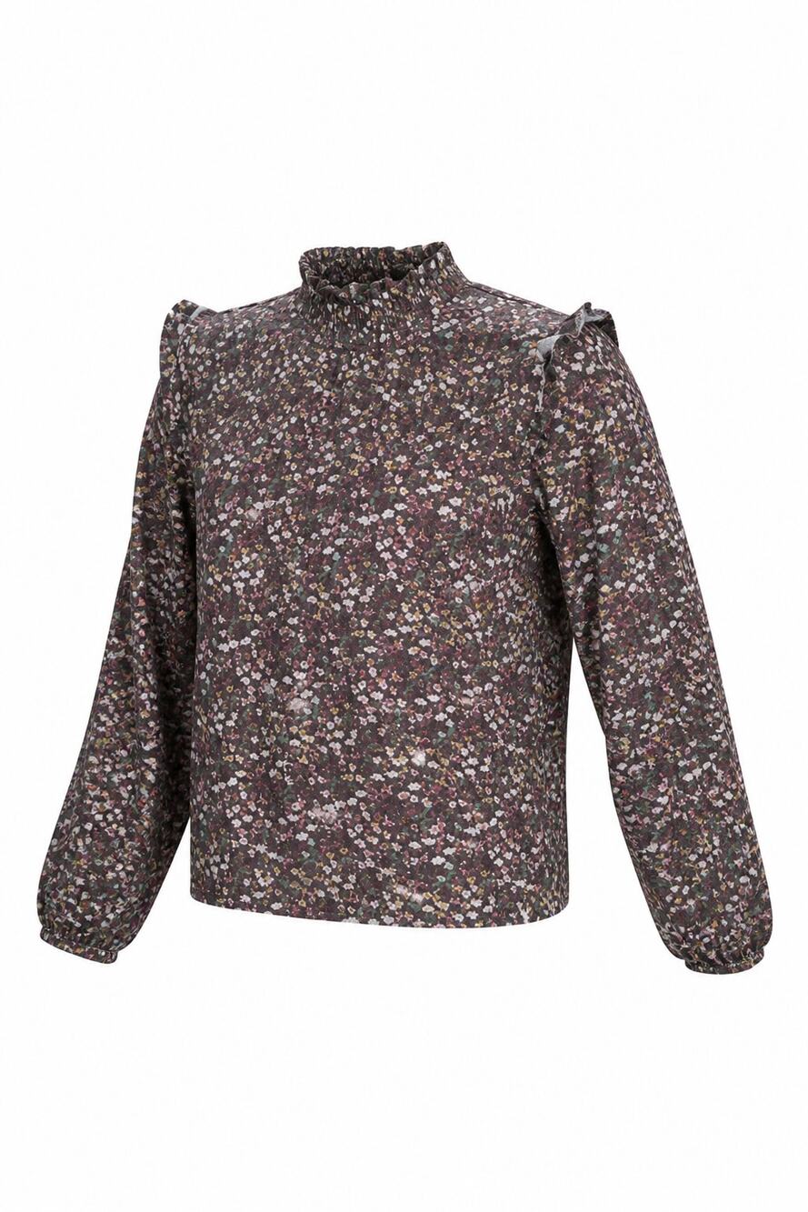 New! Draper James RSVP Floral Smocked Neck Blouse SZ XL Green Boho Cottagecore